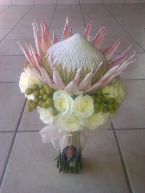 Bridal bouquet Bianca du Plessis en Jaco Groenewald at GECKO RIDGE